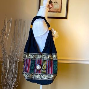 Thai Boho Shoulder Bag Hippie Purse Sling Hobo Elephant Gypsy Yoga Travel Bag
